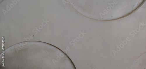 Graphic material, gray wall, background, large circular parts