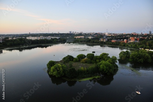 sunset over the river © Dmitrey