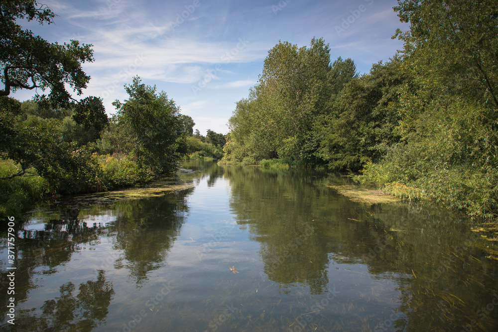 Views of the River Bure between Coltishall and the end of navigation, The Broads, Norfolk, UK Views of the River Bure between Coltishall and the end of navigation, The Broads, Norfolk, UK
