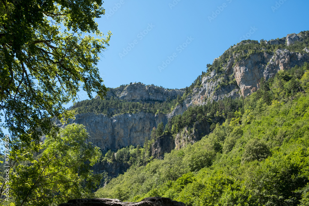 View of Cañón de Añisclo, Huesca Pyrenees. National Park of Ordesa - Monte Perdido
