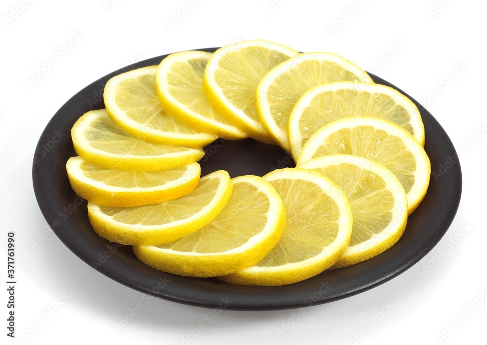 Yellow Lemon, citrus limonum against White Background Yellow Lemon, citrus limonum against White Background