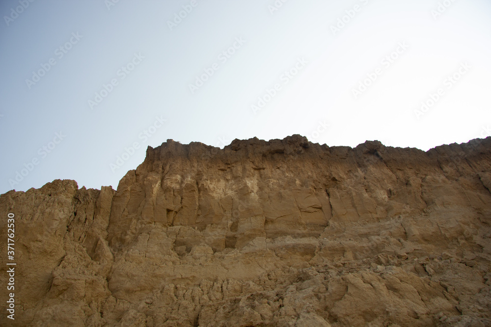 Cliff near the salty lake Bolshoye Yarovoe (Altai Territory). Cliff near the salty lake Bolshoye Yarovoe (Altai Territory).
