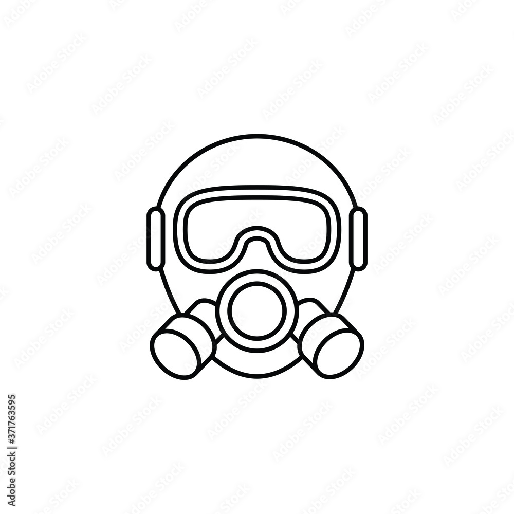 Protection mask thin icon isolated on white background, simple line icon for your work. Protection mask thin icon isolated on white background, simple line icon for your work.