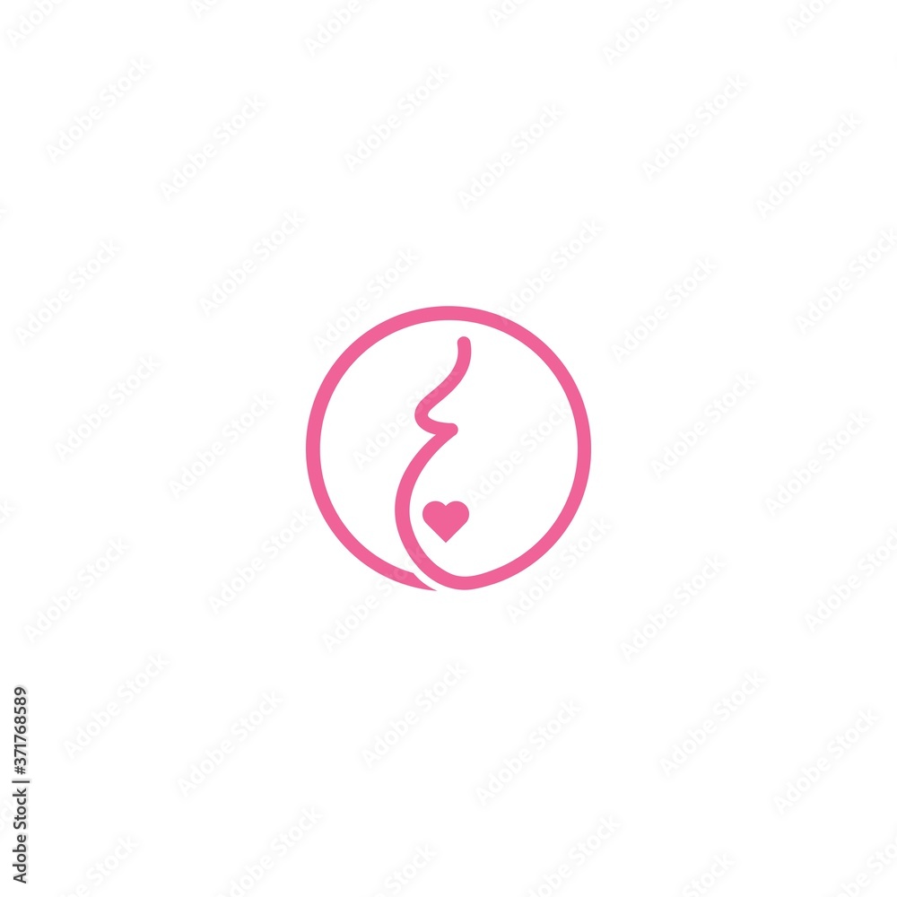 women pregnant logo vector icon