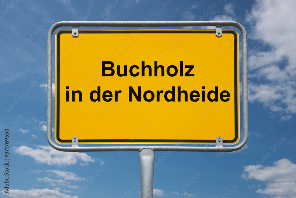 Ortstafel Buchholz in der Nordheide