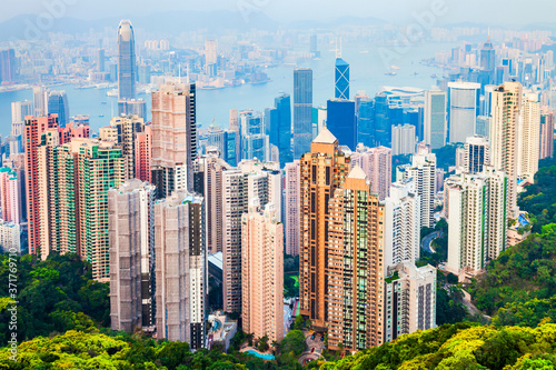 Photography Hong Kong skyline from Victoria Peak