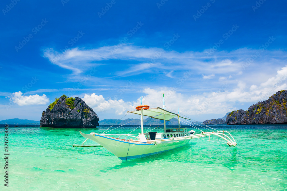 Fototapeta premium Bangka boat in El Nido, Philippines