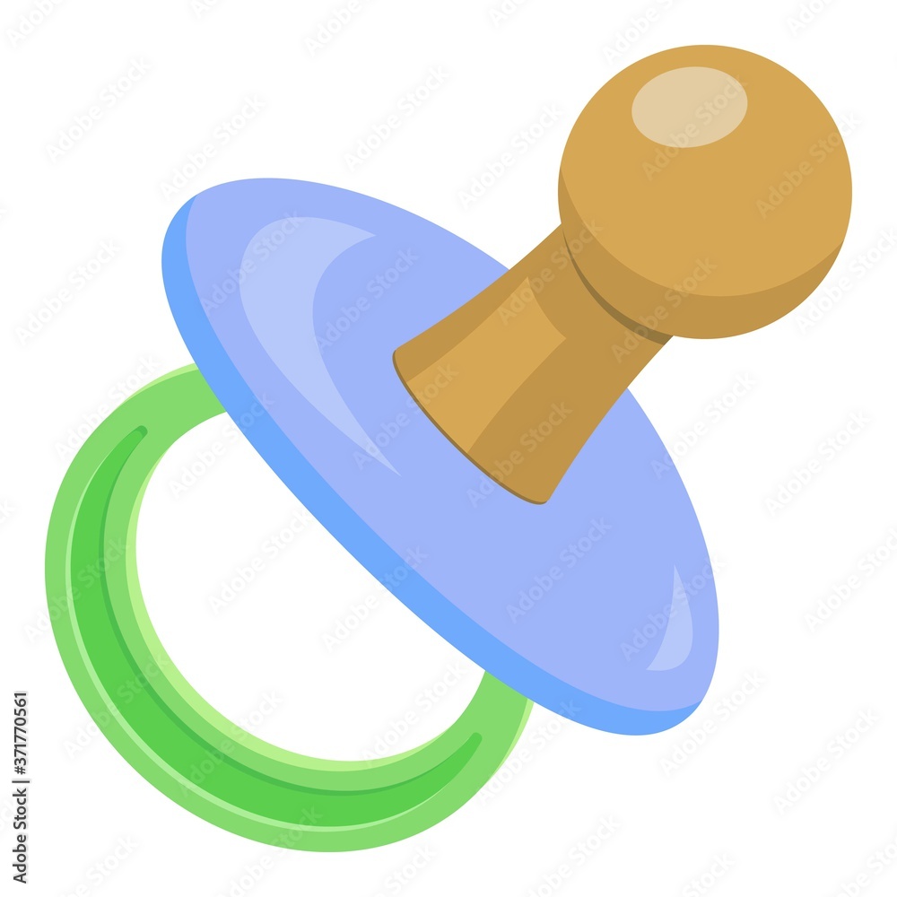 Calm pacifier icon. Cartoon of calm pacifier vector icon for web design isolated on white background Calm pacifier icon. Cartoon of calm pacifier vector icon for web design isolated on white background