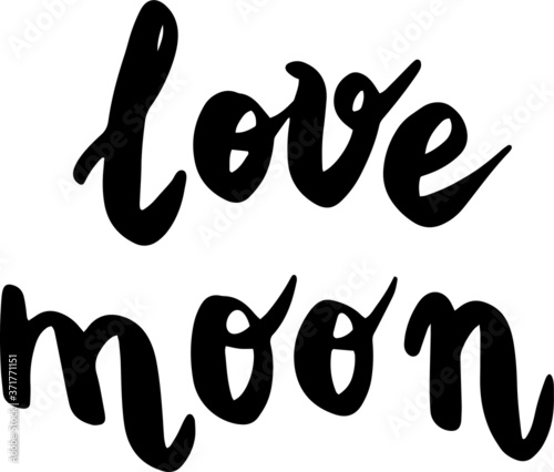 Love moon. Vector of phase. Great for Illustration for a wall art design, poster, greeting card, printing, sticker.