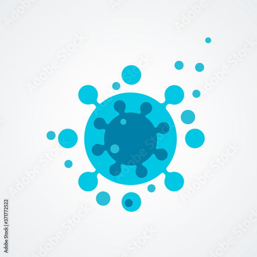 Abstract set with bacterial virus icon. Isolated vector illustration. 3d vector illustration. Virus abstract background