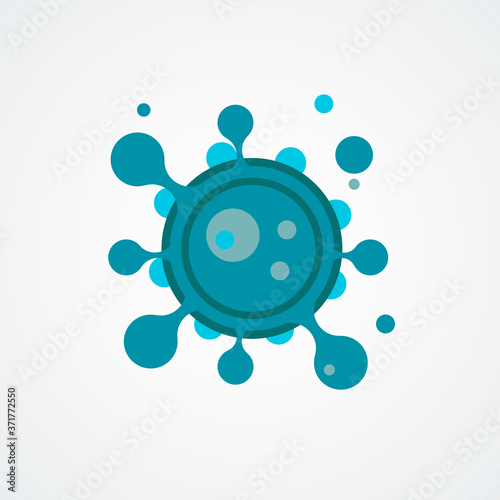 Abstract set with bacterial virus icon. Isolated vector illustration. 3d vector illustration. Virus abstract background