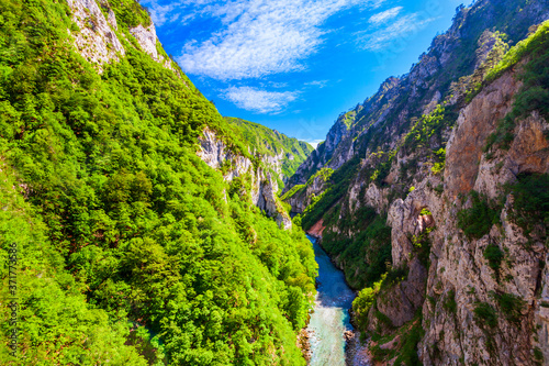 Obraz na plátně Tara river canyon in Montenegro