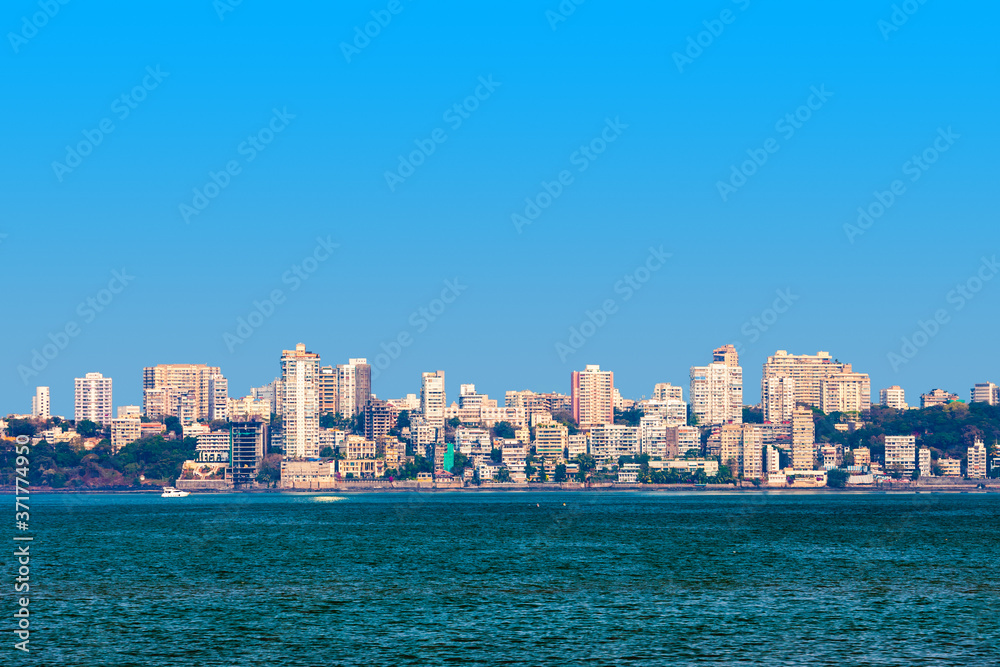 Mumbai city skyline panoramic view, India