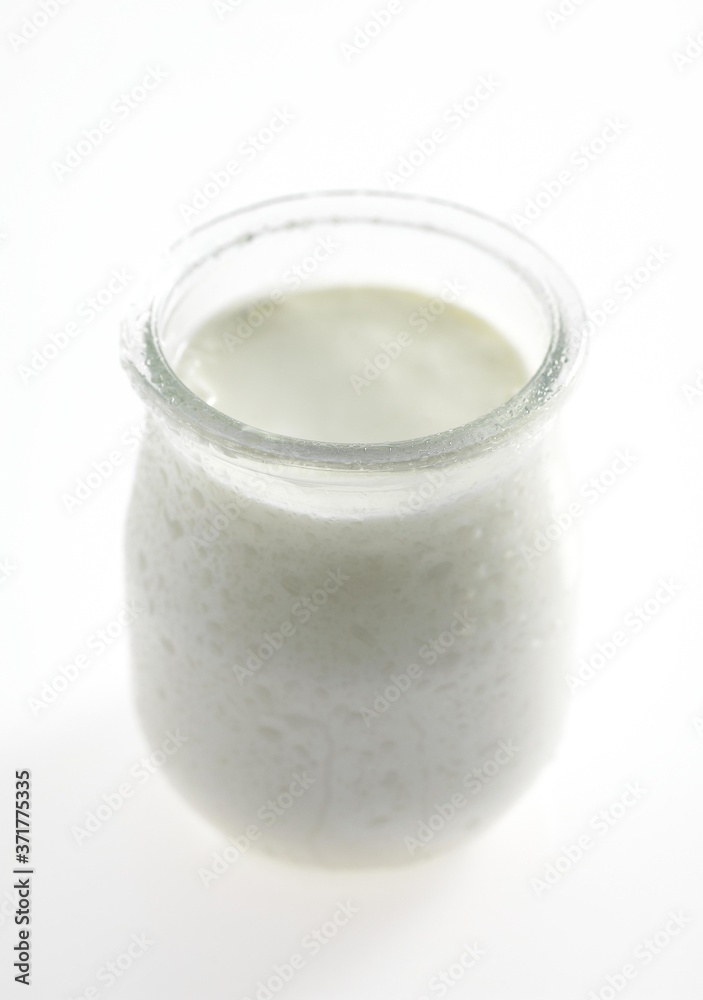 Yogurt against White background Yogurt against White background