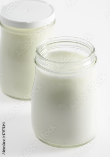 Yogurt against White background