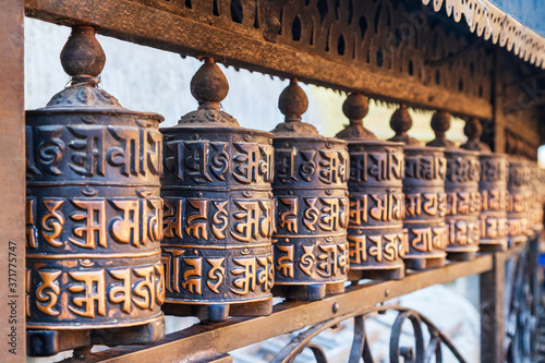 Prayer at Swayambhunath Temple, Kathmandu