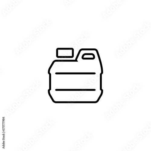 Gallon thin icon isolated on white background, simple line icon for your work.