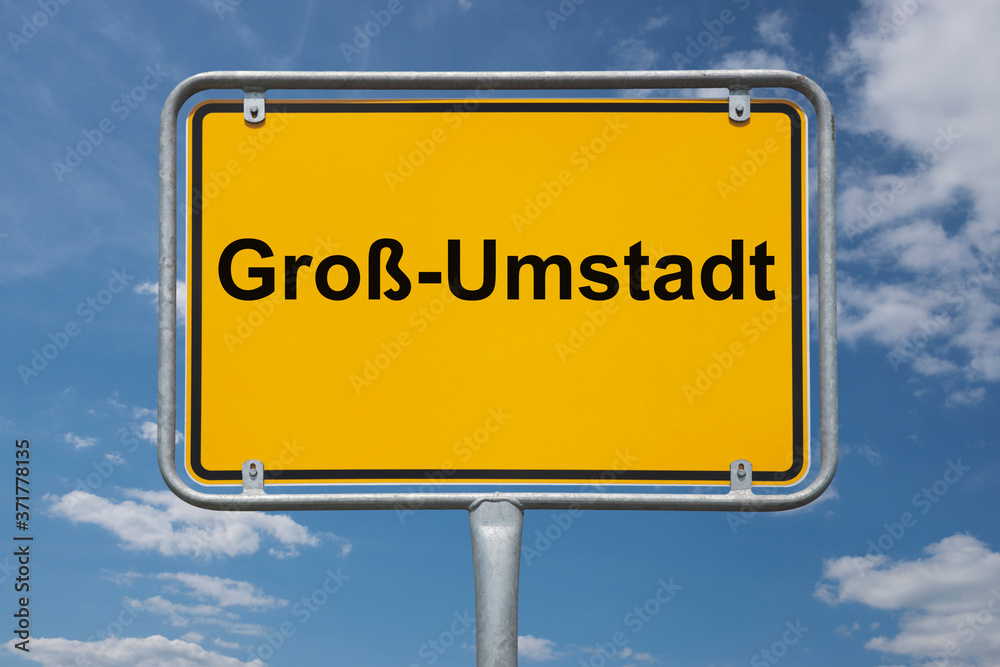 Fototapeta premium Ortstafel Groß-Umstadt
