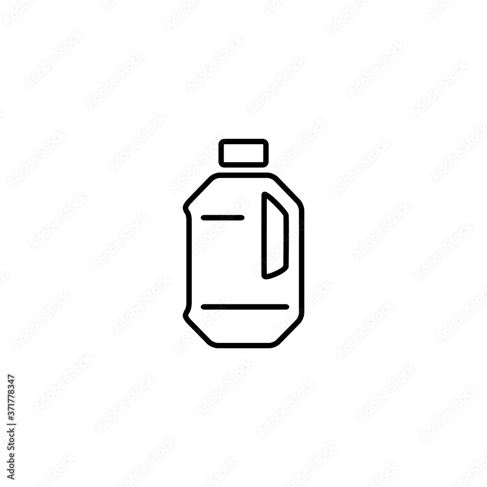 Gallon thin icon isolated on white background, simple line icon for your work. Gallon thin icon isolated on white background, simple line icon for your work.