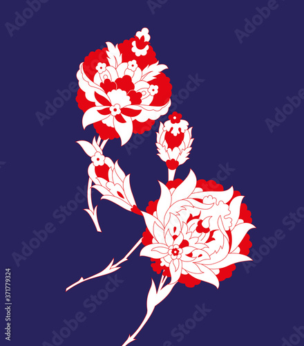 ottoman flower pattern