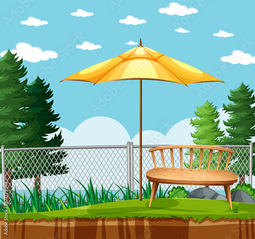 Nature park picnic empty scene