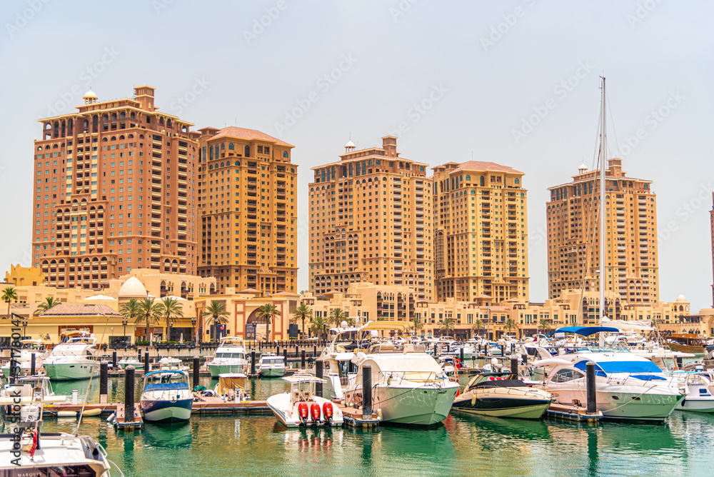 Buildings overlooking the Marina in Doha.
