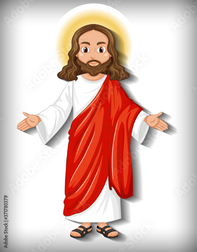 Isolated jesus cartoon character