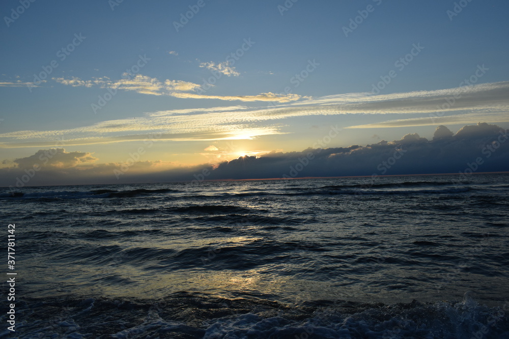 sunset over the sea