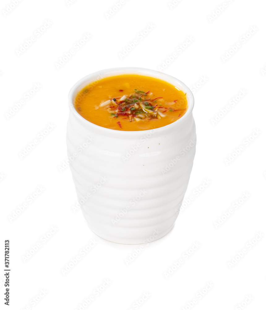 Fresh mango fruit juice on white background Fresh mango fruit juice on white background