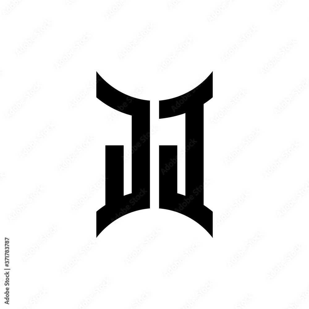 JJ monogram logo with curved side JJ monogram logo with curved side