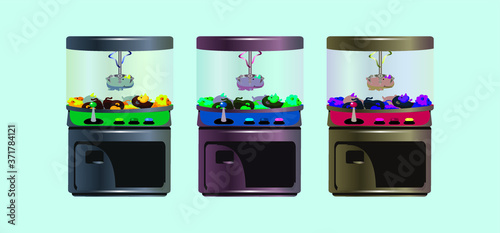 set of vending machine icon design template with various models. vector illustration