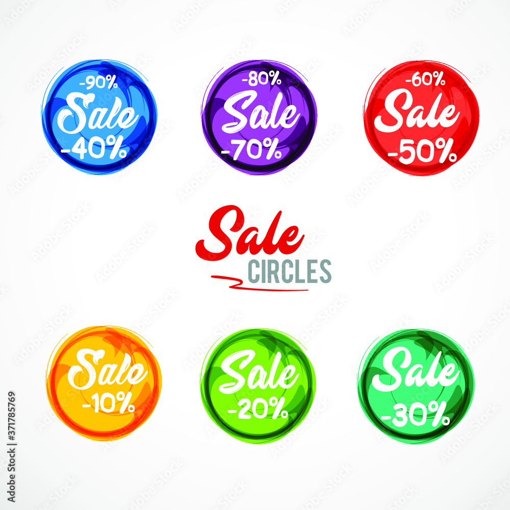 Obraz premium Circle sale vector illustration