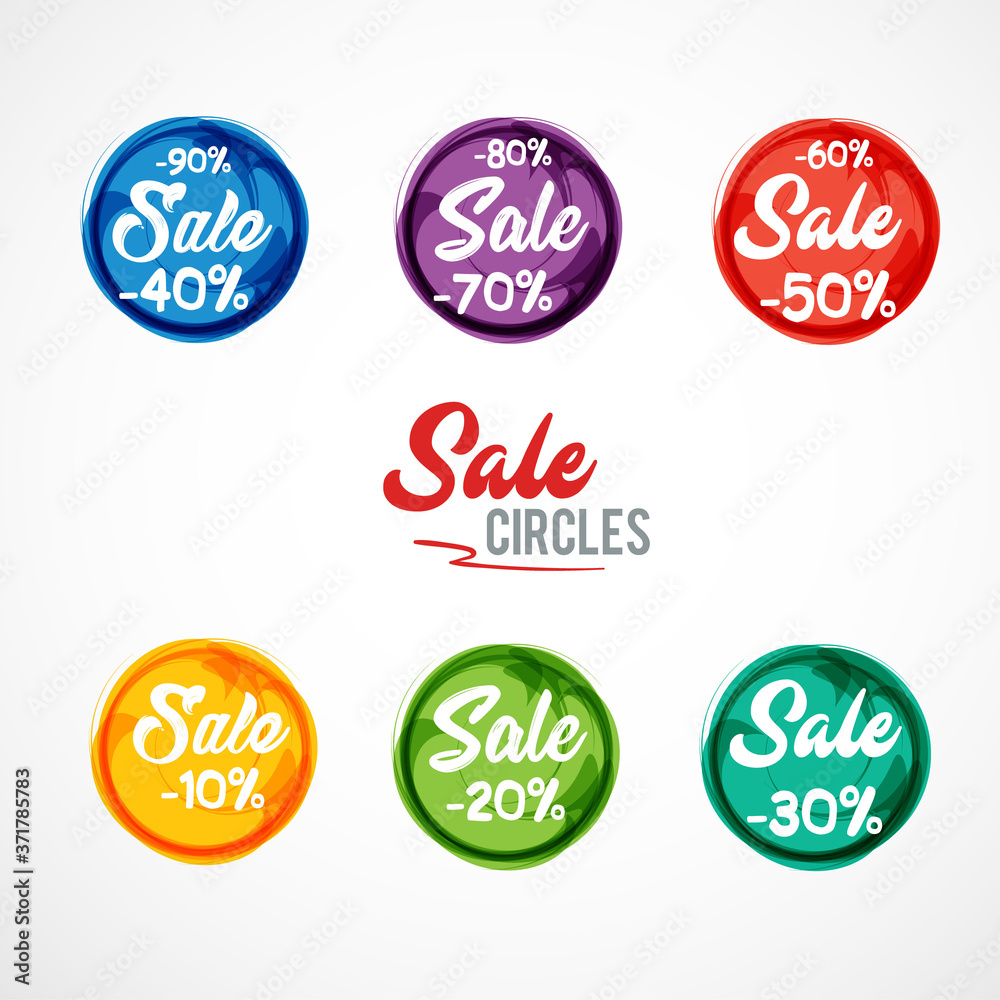 Obraz premium Circle sale vector illustration