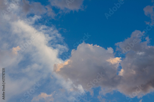 Blue sky background with cloud © PAVEL GERASIMENKO