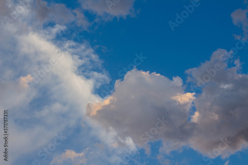 Blue sky background with cloud