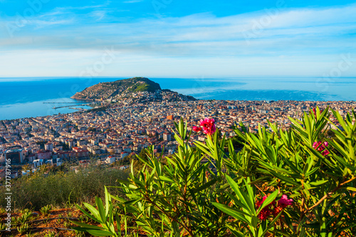 Fototapeta Naklejka Na Ścianę i Meble -  Alanya aerial panoramic view, Turkey