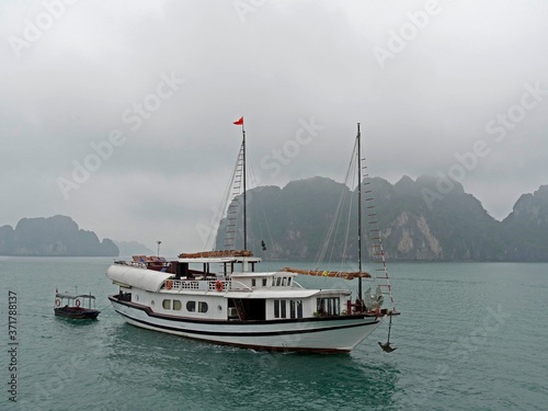 Vietnam, Quang Ninh Area, Halong Bay or Ha Long Bay Unesco World Heritage Site, Touristic Boat