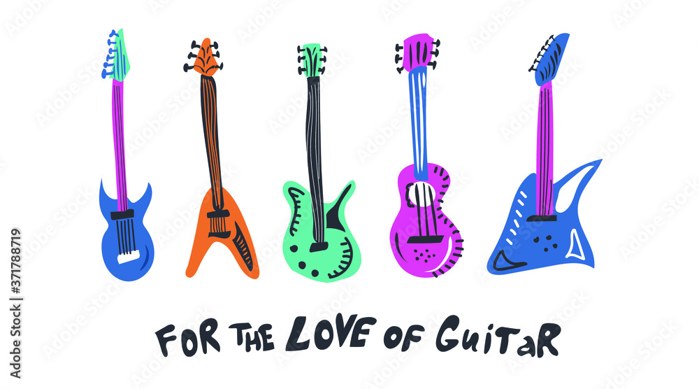 Fototapeta premium Guitars