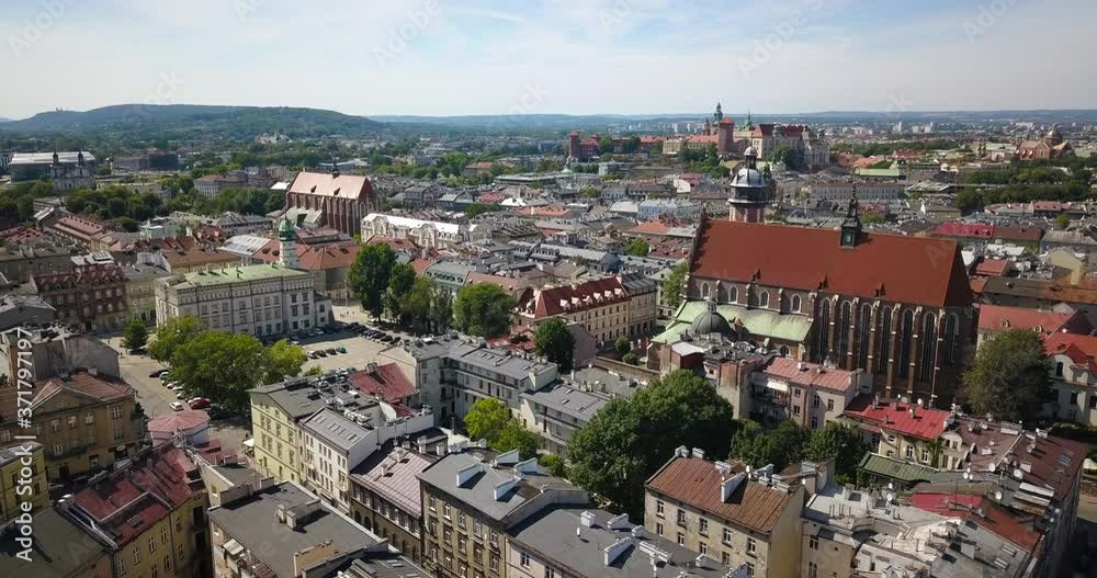 Kazimierz from a bird's eye view. Krakow Kazimierz from a bird's eye view. Krakow