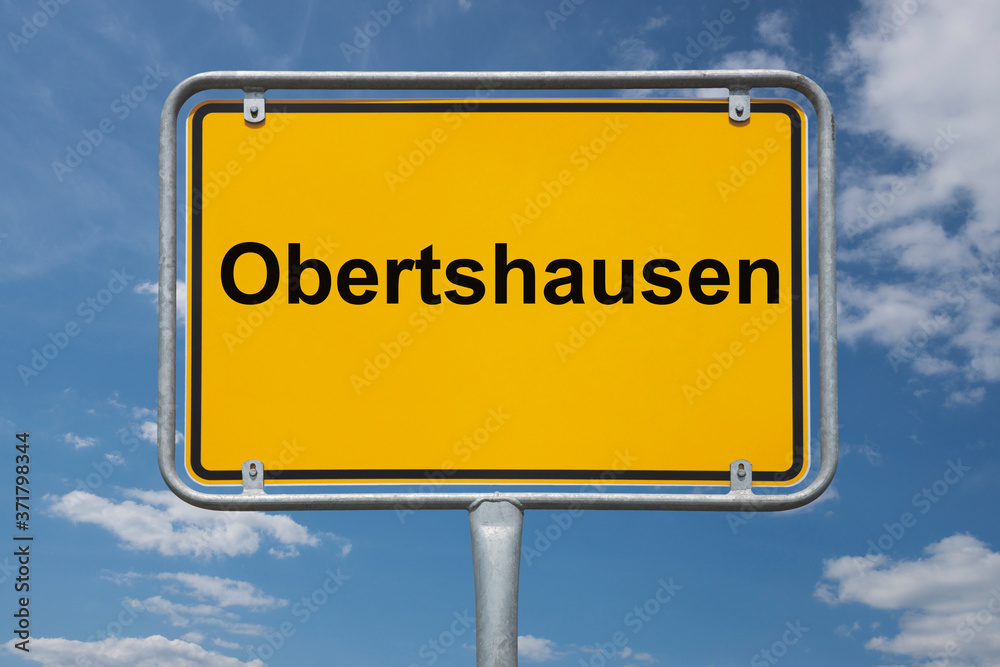 Fototapeta premium Ortstafel Obertshausen