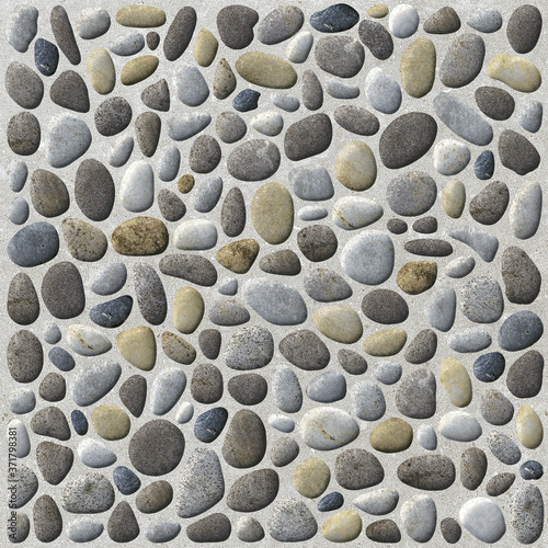 pabble stone for floor decoration photo