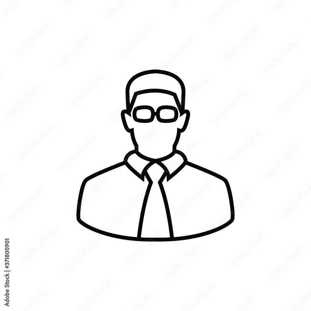 Business man thin icon isolated on white background, simple line icon for your work. Business man thin icon isolated on white background, simple line icon for your work.