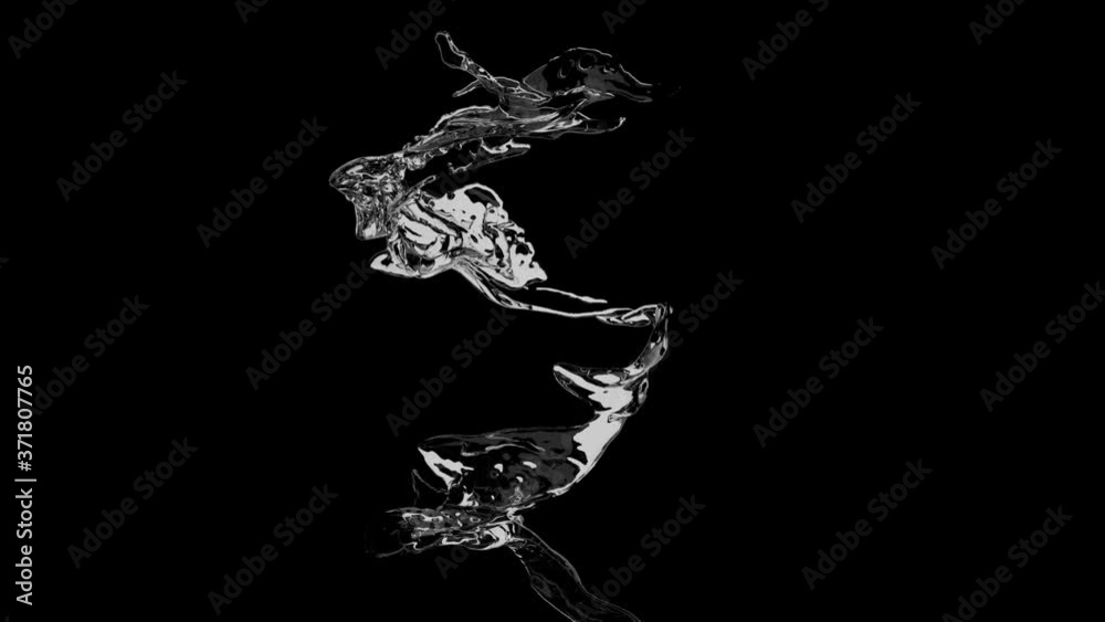 The stream of water, the circular motion, 3D, realistic picture. The stream of water, the circular motion, 3D, realistic picture.