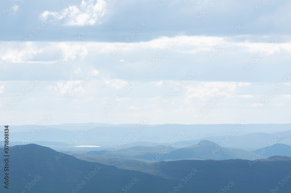 clouds over the mountains