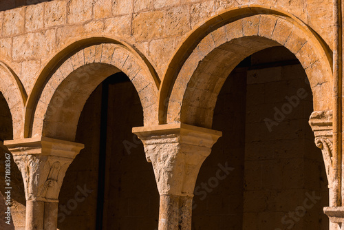 romanesque arch in segovia spain