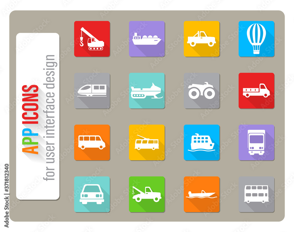 Transportation simply icons Transportation simply icons