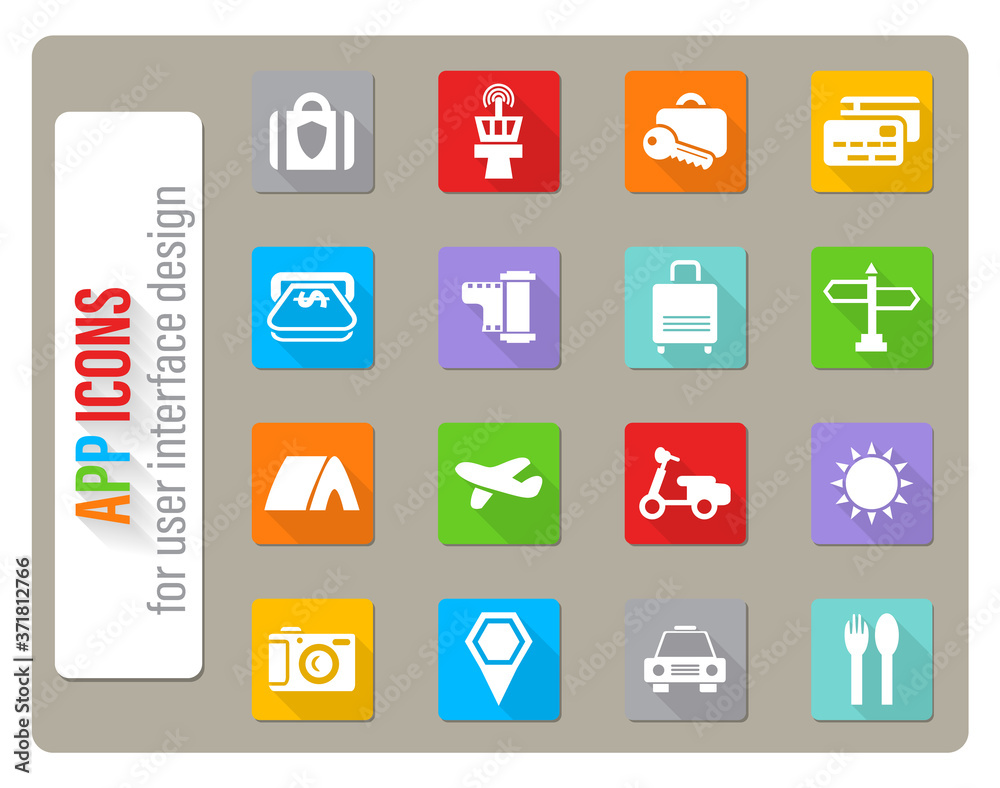 travel icon set travel icon set
