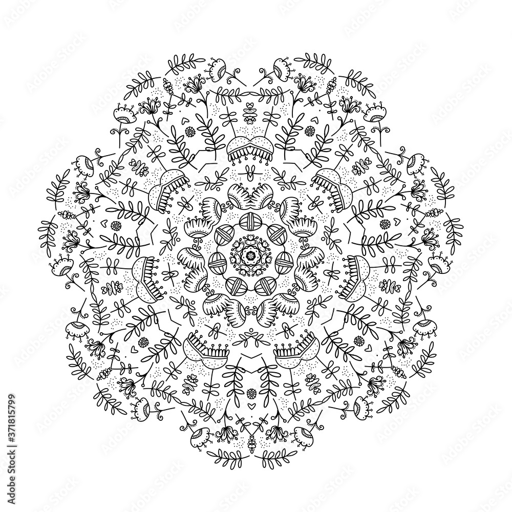 Mandala, floral ornament for your design