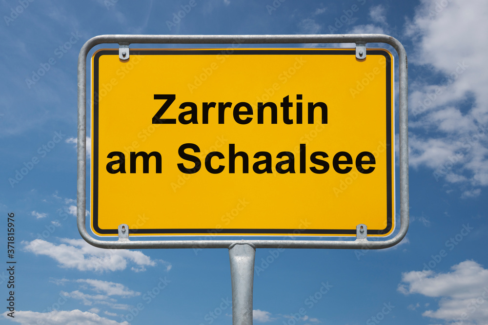 Ortstafel Zarrentin am Schaalsee