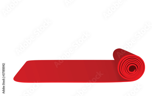 Red carpet roll. vector illustration